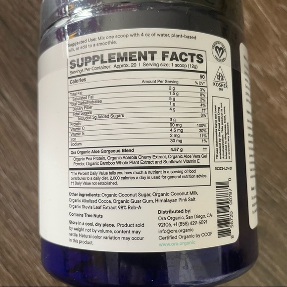 SEALED VEGAN PLANT BASED OraOrganic PROTIEN POWDER - Picture 6 of 9